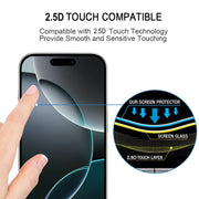 For iPhone 16 Pro Full Glue Screen Tempered Glass Film