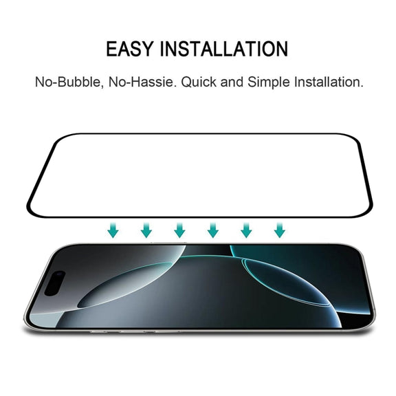 For iPhone 16 Pro Full Glue Screen Tempered Glass Film