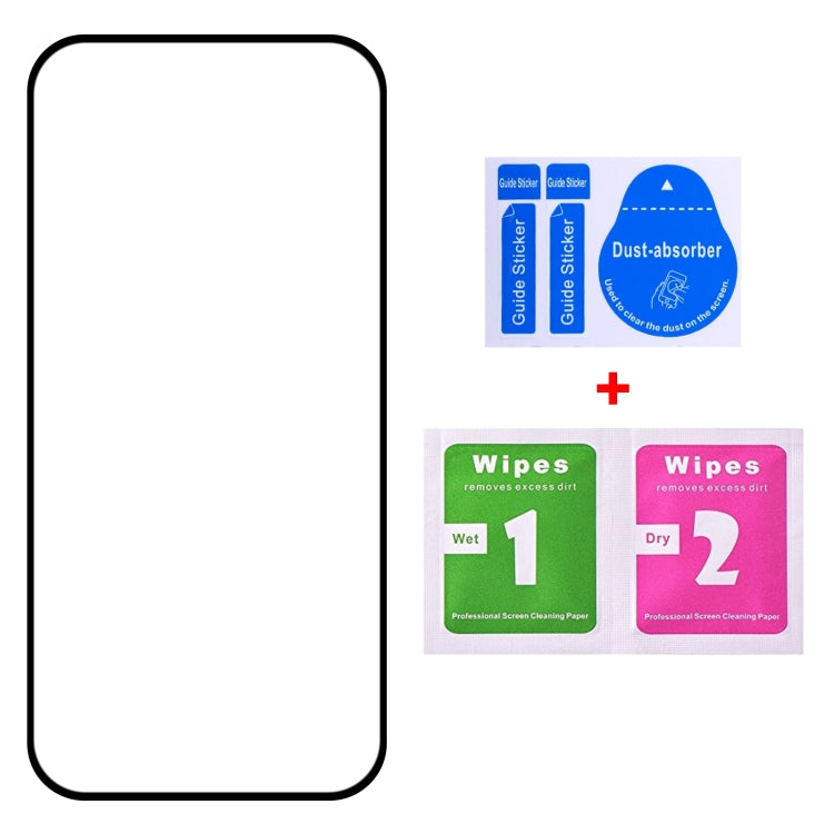 For iPhone 16 Pro Max Full Glue Screen Tempered Glass Film