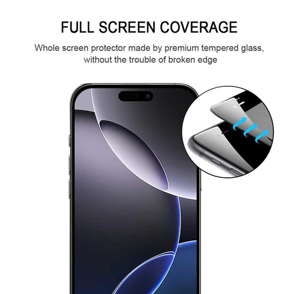 For iPhone 16 Pro Max Full Glue Screen Tempered Glass Film