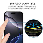 For iPhone 16 Pro Max Full Glue Screen Tempered Glass Film