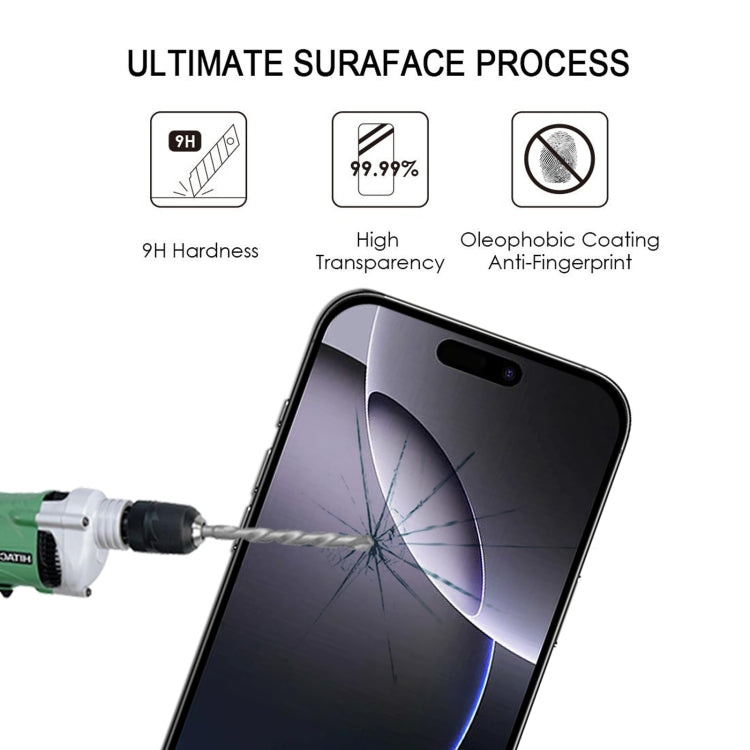 For iPhone 16 Pro Max Full Glue Screen Tempered Glass Film