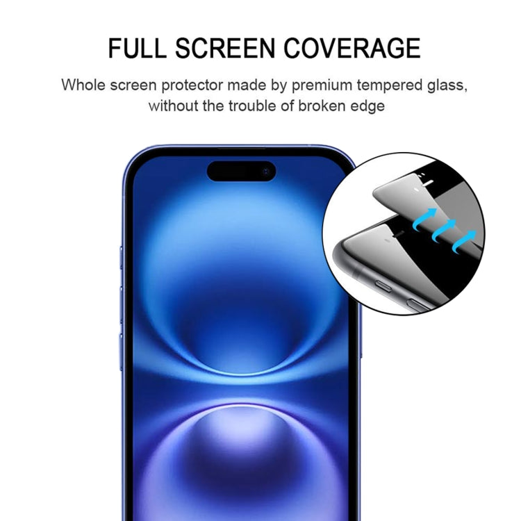 For iPhone 16 25pcs Full Glue Screen Tempered Glass Film