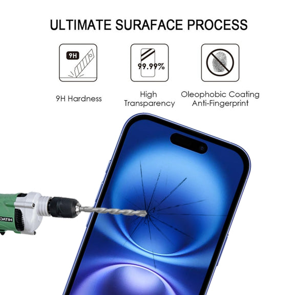 For iPhone 16 25pcs Full Glue Screen Tempered Glass Film