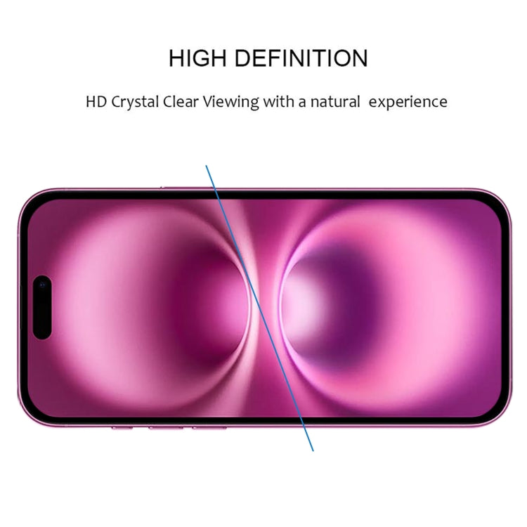 For iPhone 16 Plus 25pcs Full Glue Screen Tempered Glass Film