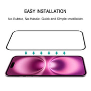 For iPhone 16 Plus 25pcs Full Glue Screen Tempered Glass Film