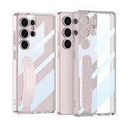 For Samsung Galaxy S25 Ultra 5G GKK Space Silicone Wristband Phone Case(Pink)