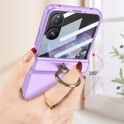 For Xiaomi Mix Flip GKK Integrated Magnetic Hinged Flip Case with Ring Holder(Purple)