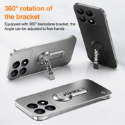 For Redmi K70 Baking Varnish 360 Rotate Holder No Frame PC Phone Case(Black)