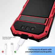 For iPhone 16 Pro Max R-JUST Life Water-resistant Dustproof Shockproof Holder Phone Case(Red)