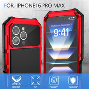 For iPhone 16 Pro Max R-JUST Life Water-resistant Dustproof Shockproof Holder Phone Case(Red)