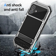 For iPhone 16 Plus R-JUST Life Water-resistant Dustproof Shockproof Holder Phone Case(Silver)