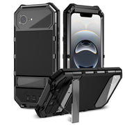 For iPhone 16e R-JUST Life Water-resistant Dustproof Shockproof Holder Phone Case(Black)
