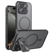 For iPhone 16 Pro Max NILLKIN CamShield Prop MagSafe Magnetic Translucent PC Phone Case(Black)
