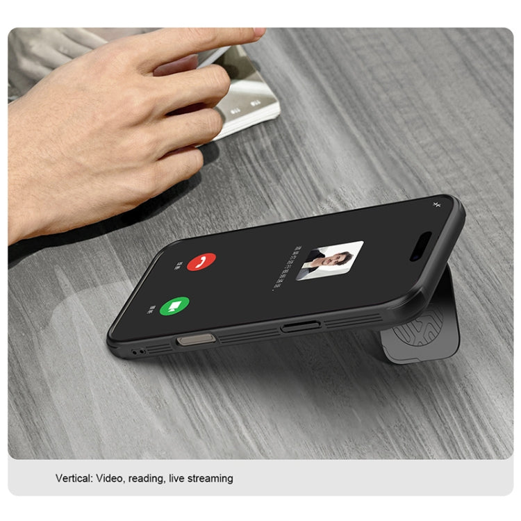 For iPhone 16 Pro Max NILLKIN CamShield Prop MagSafe Magnetic Translucent PC Phone Case(Black)