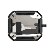 For Samsung Galaxy Buds3 / 3 Pro Camouflage Earphone Protective Case with Switch & Hook(Light Grey)