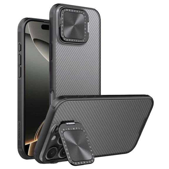 For iPhone 16 Pro Max NILLKIN CamShield Prop Translucent PC Phone Case(Black)
