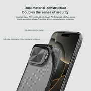 For iPhone 16 Pro Max NILLKIN CamShield Prop Translucent PC Phone Case(Black)