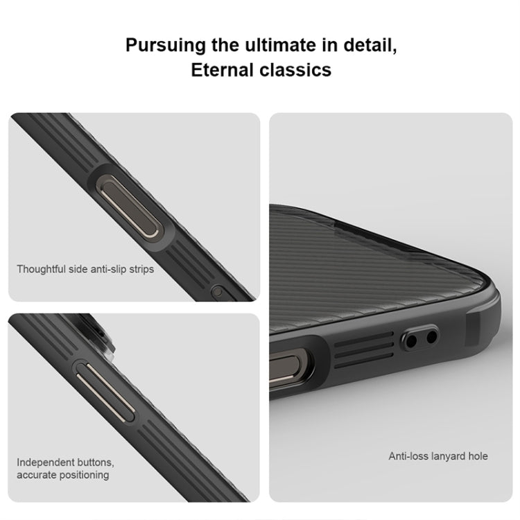 For iPhone 16 Pro Max NILLKIN CamShield Prop Translucent PC Phone Case(Black)