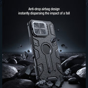 For iPhone 16 Pro Max NILLKIN Black Rhino Prop MagSafe Magnetic PC Phone Case(Black)