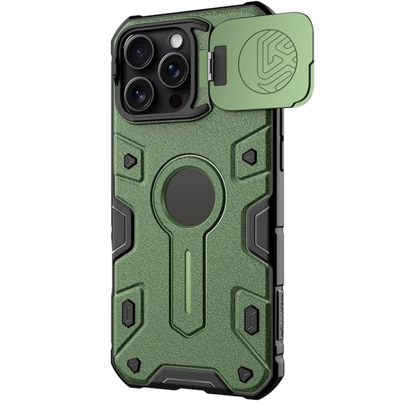For iPhone 16 Pro Max NILLKIN Black Rhino Prop MagSafe Magnetic PC Phone Case(Green)