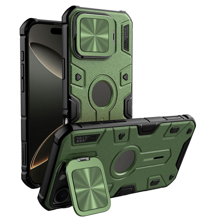 For iPhone 16 Pro Max NILLKIN Black Rhino Prop MagSafe Magnetic PC Phone Case(Green)