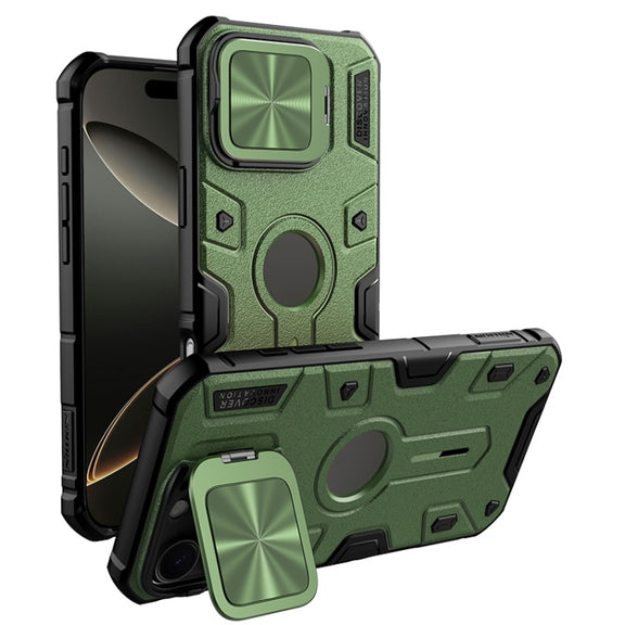 For iPhone 16 Pro Max NILLKIN Black Rhino Prop MagSafe Magnetic PC Phone Case(Green)