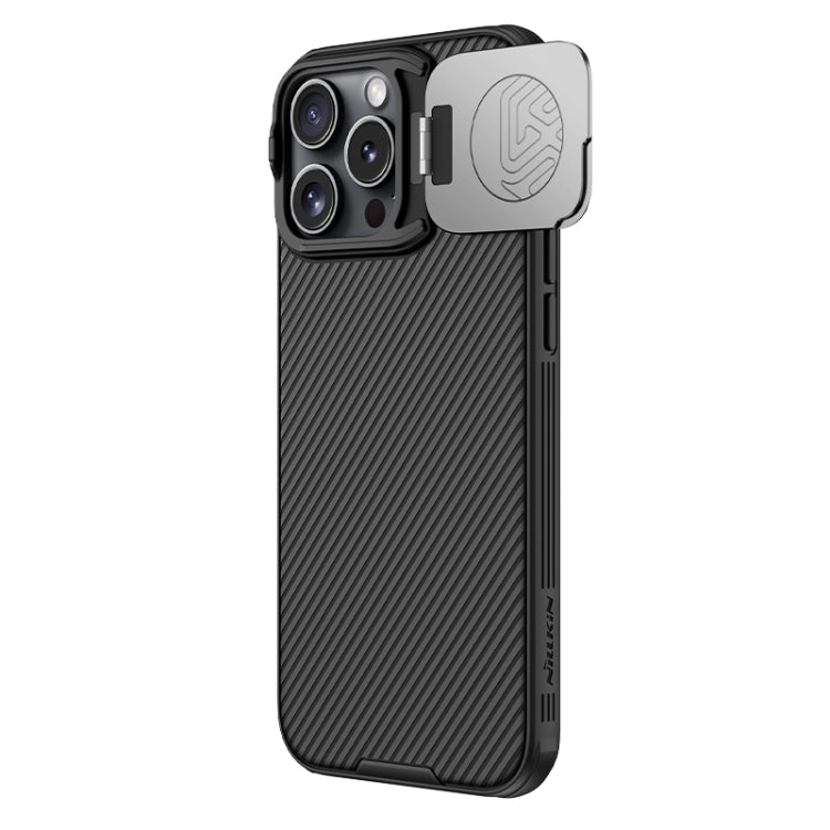 For iPhone 16 Pro Max NILLKIN Black Mirror Prop CD Texture Mirror Phone Case(Black)