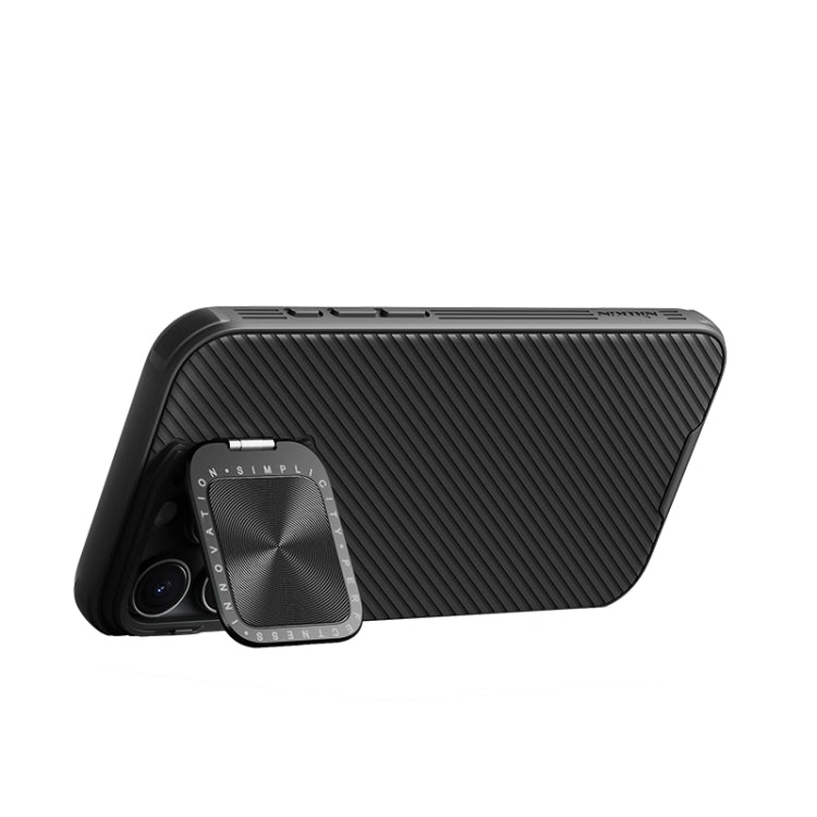 For iPhone 16 Pro Max NILLKIN Black Mirror Prop CD Texture Mirror Phone Case(Black)