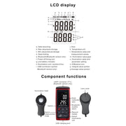 BENERECH GT1050 Professional Digital Light Lux Meter