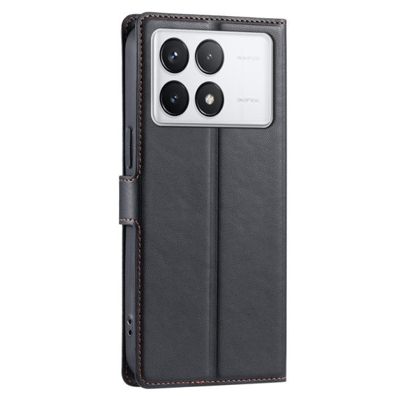 For Redmi K70 Voltage Ultra-thin Dot Leather Phone Case(Black)