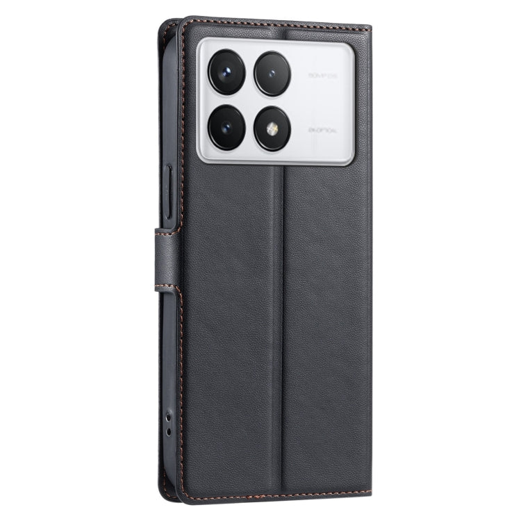 For Redmi K70 Voltage Ultra-thin Dot Leather Phone Case(Black)