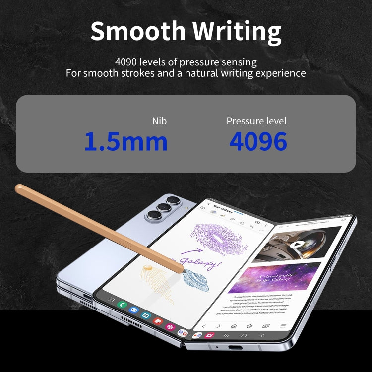 For Samsung Galaxy Z Fold6 / 5 / 4 / 3 Electromagnetic Stylus Pen with Pen Slot(Pink)