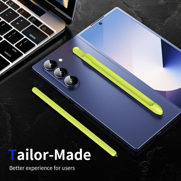 For Samsung Galaxy Z Fold6 / 5 / 4 / 3 Electromagnetic Stylus Pen with Pen Slot(Yellow Green)
