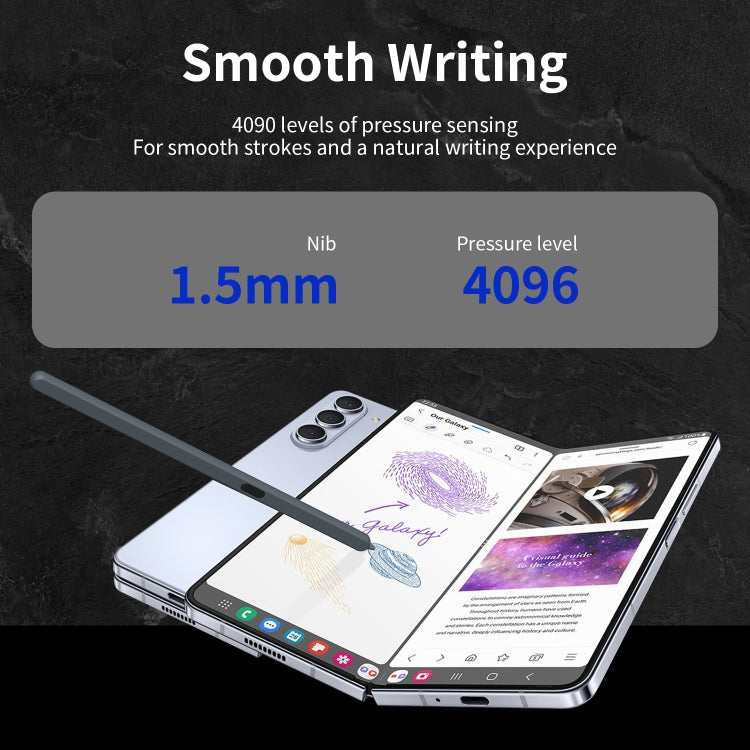 For Samsung Galaxy Z Fold6 / 5 / 4 / 3 Electromagnetic Stylus Pen with Pen Slot(Grey)