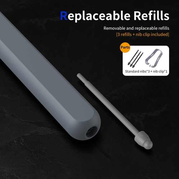 For Samsung Galaxy Z Fold6 / 5 / 4 / 3 Electromagnetic Stylus Pen with Pen Slot(Grey)