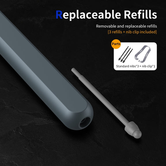 For Samsung Galaxy Z Fold6 / 5 / 4 / 3 Electromagnetic Stylus Pen with Pen Slot(Dark Grey)