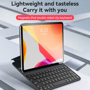 For iPad 10th Gen 10.9 2022 Yesido Dual-sided Clip Magnetic Keyboard Leather Case(Black)