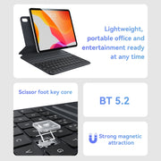 For iPad 10th Gen 10.9 2022 Yesido Dual-sided Clip Magnetic Keyboard Leather Case(Black)