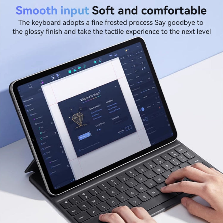 For iPad 10th Gen 10.9 2022 Yesido Dual-sided Clip Magnetic Keyboard Leather Case(Black)
