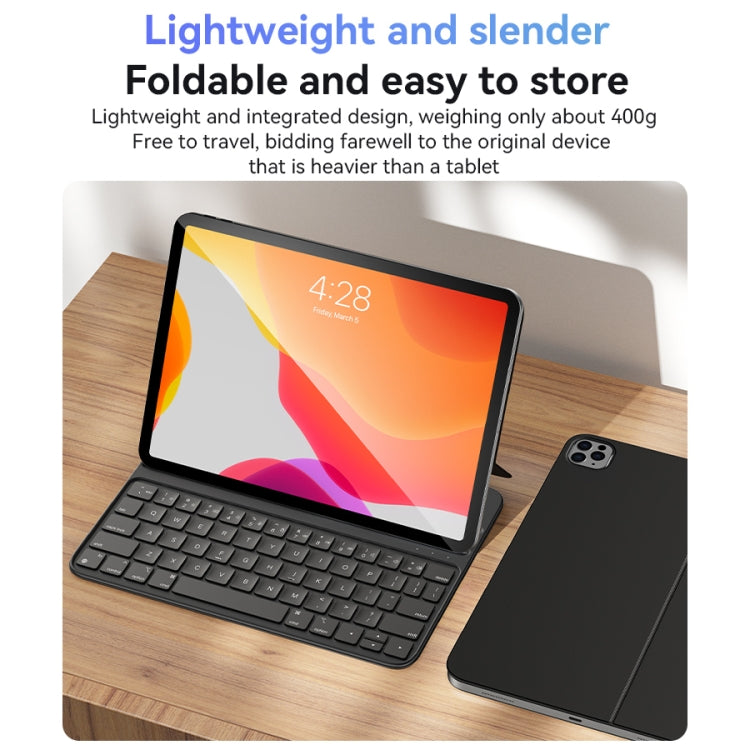 For iPad 10th Gen 10.9 2022 Yesido Dual-sided Clip Magnetic Keyboard Leather Case(Black)
