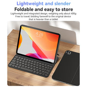 For iPad 10th Gen 10.9 2022 Yesido Dual-sided Clip Magnetic Keyboard Leather Case(Black)