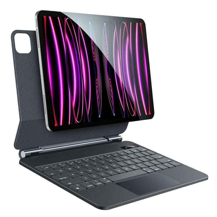 For iPad Pro 12.9 2020 / 2018 Yesido Dual-sided Clip Digital Display Magnetic Keyboard Leather Case(Black)