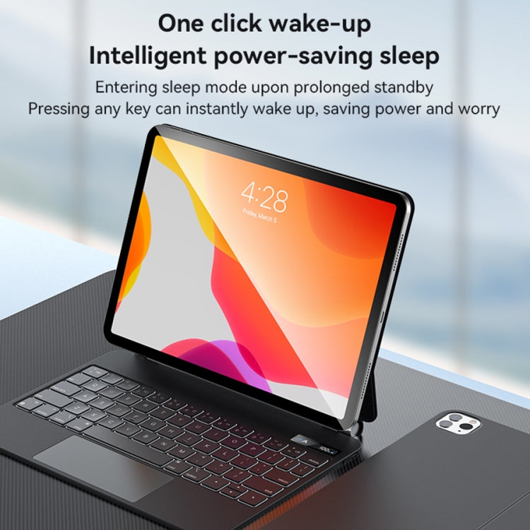 For iPad Pro 12.9 2020 / 2018 Yesido Dual-sided Clip Digital Display Magnetic Keyboard Leather Case(Black)