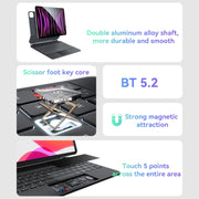 For iPad Pro 12.9 2020 / 2018 Yesido Dual-sided Clip Digital Display Magnetic Keyboard Leather Case(Black)