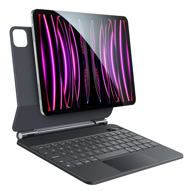 For iPad Pro 12.9 2020 / 2018 Yesido Dual-sided Clip Digital Display Magnetic Keyboard Leather Case(Black)