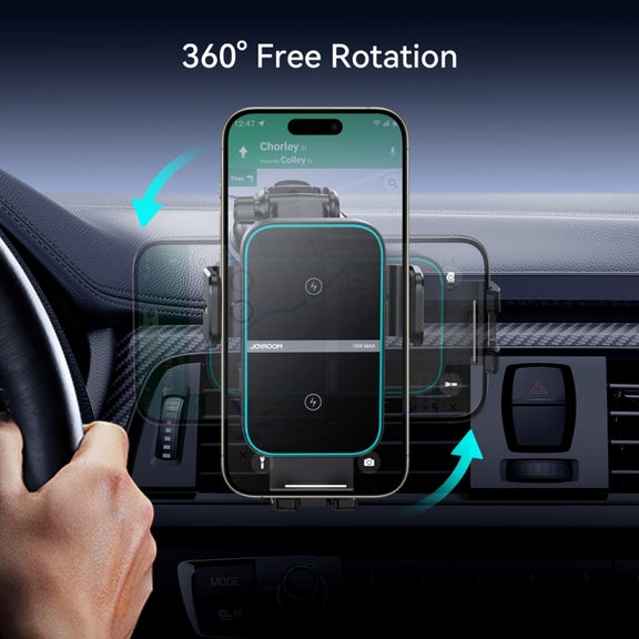 JOYROOM JR-ZS246S Car Instrument Platform Wireless Charger Phone Holder(Black)