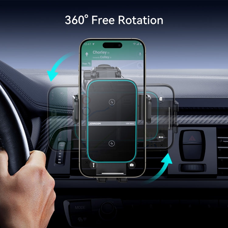 JOYROOM JR-ZS246S Car Instrument Platform Wireless Charger Phone Holder(Black)
