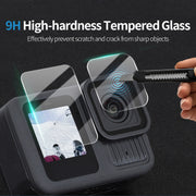 For GoPro HERO13 Black Sunnylife 3 in 1 Lens Protector Front and Rear Screen Tempered Glass Films, Quantity:1 + 1 + 1 Sets