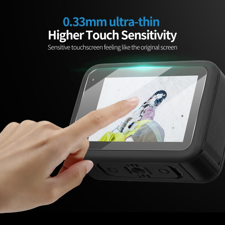 For GoPro HERO13 Black Sunnylife 3 in 1 Lens Protector Front and Rear Screen Tempered Glass Films, Quantity:2 + 2 + 2 Sets